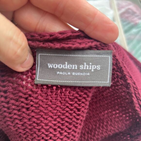 Wooden Ships MAUI V COTTON sweater in size small /medium boho western comfy - Picture 5 of 5